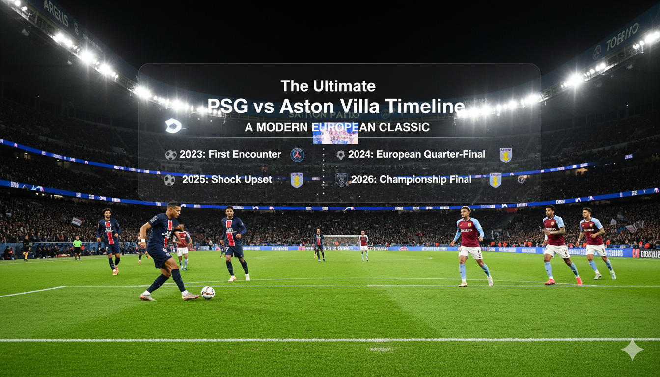 psg vs aston villa timeline